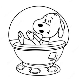 Snoopy In Einem Raumschiff Ausmalbild 28764-6257