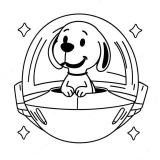 Snoopy In Einem Raumschiff Ausmalbild 28764-6258