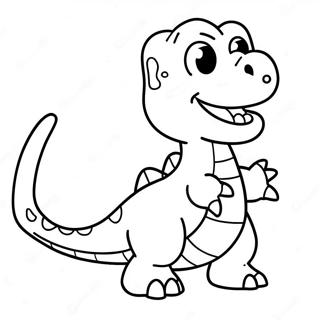 Glucklicher Chibi Dinosaurier Ausmalbild 29205-6358