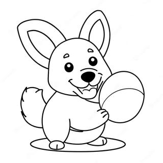 Niedlicher Corgi Welpe Der Mit Ball Spielt Ausmalbild 30124-6555