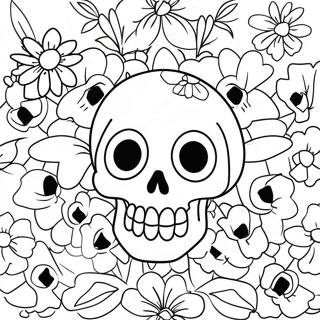 Coco Totenkopfe Und Blumen Ausmalbild 30466 6641