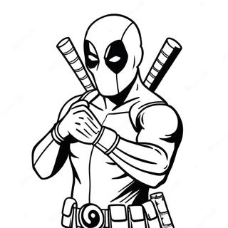 Deadpool In Aktion Ausmalbild 30556-6654