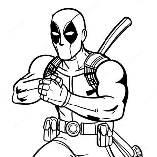 Deadpool In Aktion Ausmalbild 30556-6656