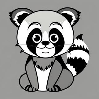 Lieblicher Roter Panda Mit Grossen Augen Ausmalbild 30727-6703