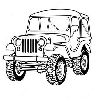 Klassischer Jeep Beim Offroad Fahren Ausmalbild 30812-6714