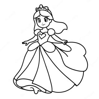 Rosalina In Einem Glitzernden Kleid Ausmalbild 30907-6734