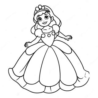 Prinzessin Daisy Im Glitzernden Kleid Ausmalbild 31088-6774