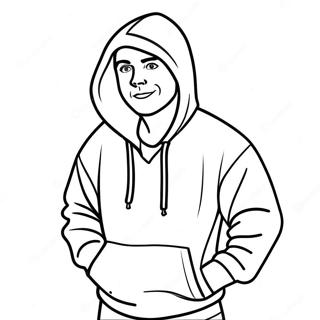 Mr Beast In Einem Bunten Hoodie Ausmalbild 31551-6873