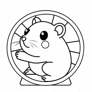 Susser Hamster Im Rad Ausmalbild 31645-6894