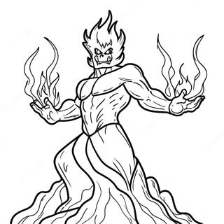 Mysterioser Feuerelementar Ausmalbild 31733 6930