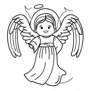 Eleganter Engel Mit Heiligenschein Ausmalbild 31826 6949