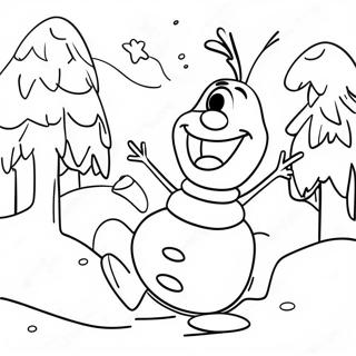 Olaf Im Winterwunderland Ausmalbild 31920-6955