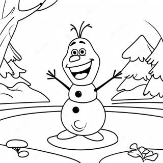 Olaf Im Winterwunderland Ausmalbild 31920-6956