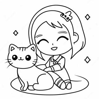 Chibi Anime Madchen Mit Katze Ausmalbild 3193 1854