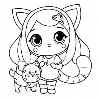 Chibi Anime Madchen Mit Katze Ausmalbild 3193 1855