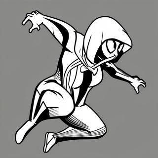 Spider Gwen In Action Pose Ausmalbild 32109-6998