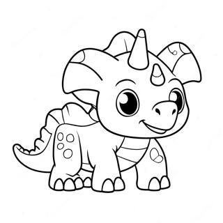 Niedlicher Triceratops Ausmalbild 32284-7034