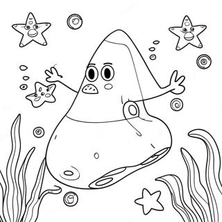 Patrick Star Unterwasserabenteuer Ausmalbild 32460-7073