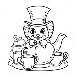 Verruckter Hutmacher Teeparty Ausmalbild 32552 7104