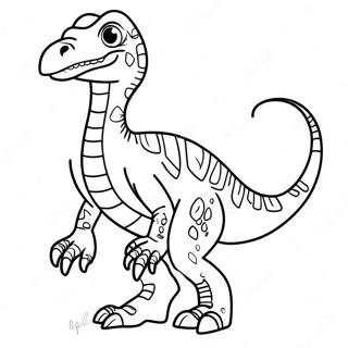 Bunter Velociraptor Der Brullt Ausmalbild 32632-7115