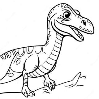 Bunter Velociraptor Der Brullt Ausmalbild 32632-7116