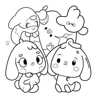 Cinnamoroll Mit Freunden Ausmalbild 3292-1078