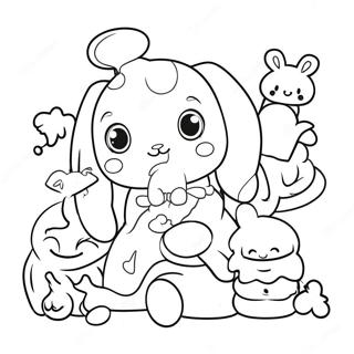 Cinnamoroll Mit Freunden Ausmalbild 3292-1080