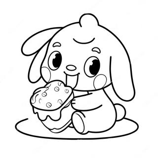 Cinnamoroll Isst Ein Geback Ausmalbild 3293-1433