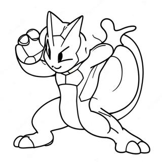 Mewtwo In Kampfpose Ausmalbild 33073-7214