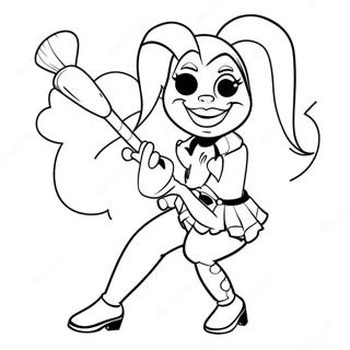 Harley Quinn Mit Einem Hammer Ausmalbild 33261-7254