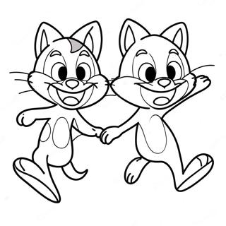 Tom Und Jerry Lustige Verfolgungsjagd Ausmalbild 33348-7274