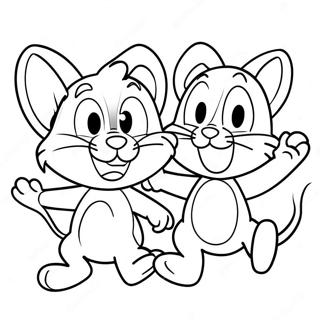 Tom Und Jerry Lustige Verfolgungsjagd Ausmalbild 33348-7275