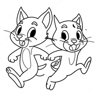 Tom Und Jerry Lustige Verfolgungsjagd Ausmalbild 33348-7276