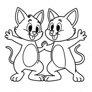 Tom Und Jerry Alberner Tanz Ausmalbild 33349-7277