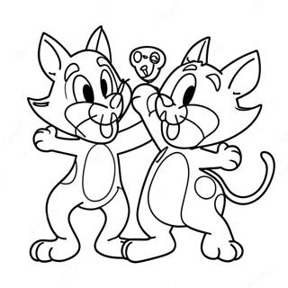 Tom Und Jerry Alberner Tanz Ausmalbild 33349-7279