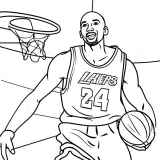 Kobe Bryant Beim Korbwurf Ausmalbild 33440-7298