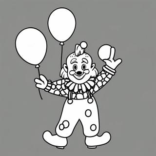 Verspielter Clown Mit Ballons Ausmalbild 33537-7318