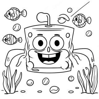 Spongebob Schwammkopf Unterwasserabenteuer Ausmalbild 34085-7434