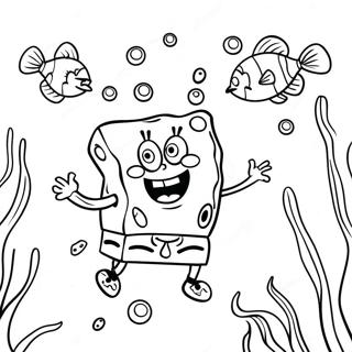 Spongebob Schwammkopf Unterwasserabenteuer Ausmalbild 34085-7436