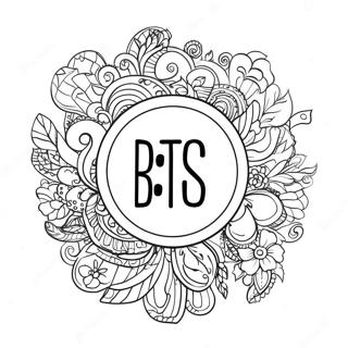 Ausmalbild Von Bts Logo Mit Buntem Hintergrund 34436-7517