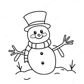 Frohlicher Schneemann Ausmalbild 3485-1780