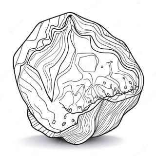 Glanzender Geode Kristall Ausmalbild 35420 7740