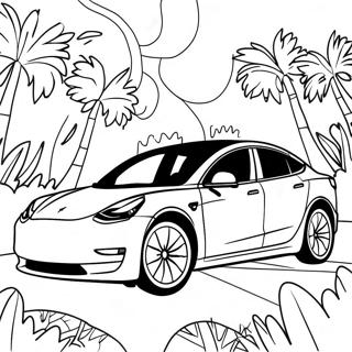 Tesla Model 3 Elektroauto Ausmalbild 35790-7818