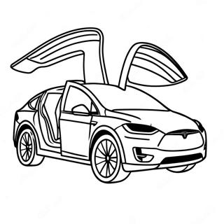 Tesla Model X Familien Suv Ausmalbild 35791-7821