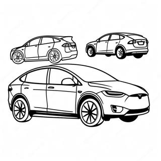 Tesla Model X Familien Suv Ausmalbild 35791-7824