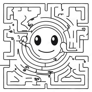 Buntes Pac Man Labyrinth Ausmalbild 35872 7844