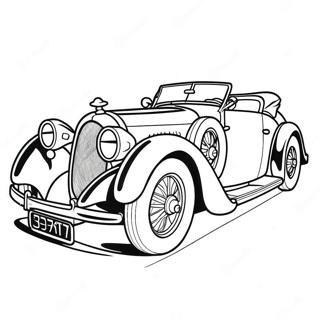 Klassisches Bugatti Auto Ausmalbild 36053-7874