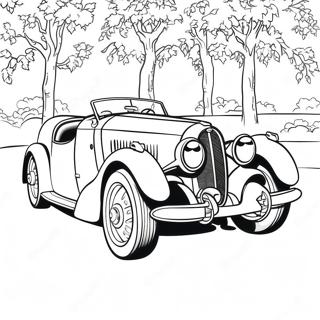 Klassisches Bugatti Auto Ausmalbild 36053-7875