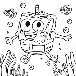 Spongebob Schwammkopf Unterwasserabenteuer Ausmalbild 3660-2730