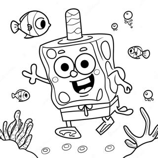 Spongebob Schwammkopf Unterwasserabenteuer Ausmalbild 3660-2732